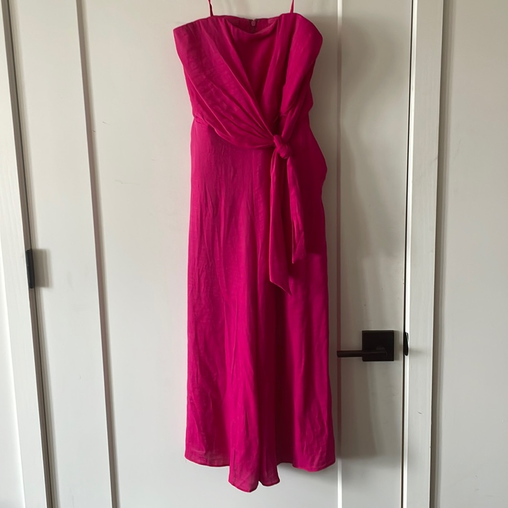 Anthropologie hot pink jumpsuit